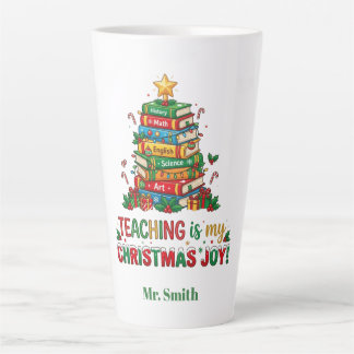 Tasse Latte L'enseignement personnalisé est ma joie de Noël