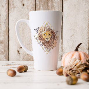 Tasse Latte Leo Astrologie Signe du zodiaque à l'aquarelle M