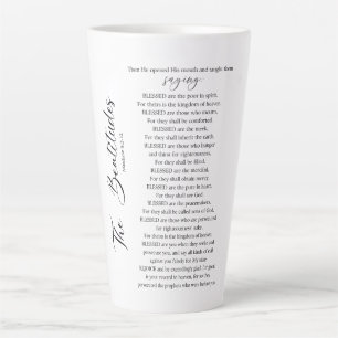 Tasse Latte Les Béatitudes Matthieu 5:2-12 Écriture biblique