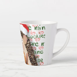 Tasse Latte Les cookies sont mon hérisson de Noël