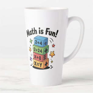 Tasse Latte Les maths sont des autocollants amusants