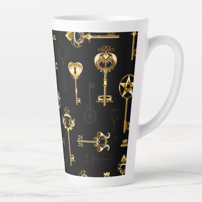 Tasse Latte Les Patters de Seamless avec Golden Keys (Droite)