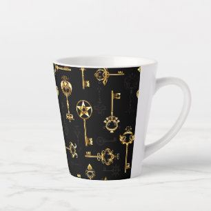 Tasse Latte Les Patters de Seamless avec Golden Keys