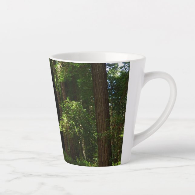 Tasse Latte Les séquoias et les fougères du parc national Redw (Droite)