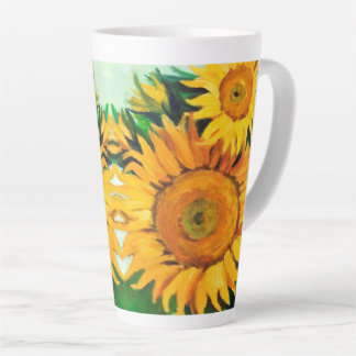 Tasse Latte Les tournesols en été