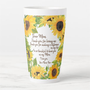 TASSE LATTE LETTRE FLEUVE DE CHER MÈRE