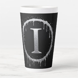 Tasse Latte Lettre I givré argent