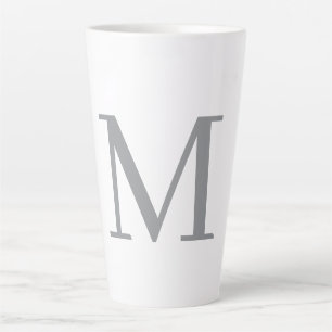 TASSE LATTE LETTRE INITIALE GRECQUE CHIC MOYENNE