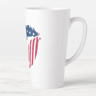 Tasse Latte Lèvres rouges et bleues