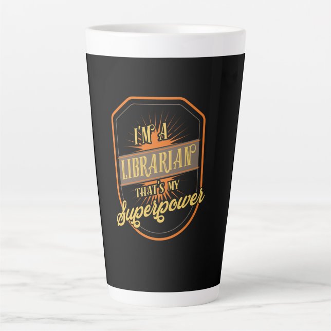 Tasse Latte Librarian (Devant)