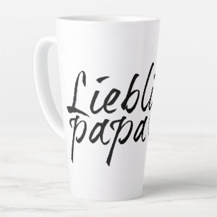 Tasse Latte Lieblingspapa - schwarzer Schriftzug 00001