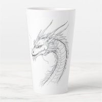 Ligne minimaliste dragon chinois