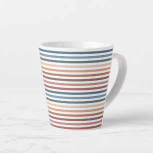 Tasse Latte Lignes arc-en-ciel minimales et discrètes