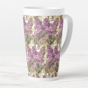Tasse Latte Lilas Fantaisie Fleur Violette 