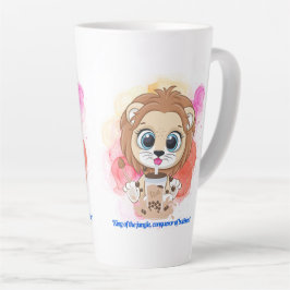 Tasse Latte lion citation dessin boire du bobba tea