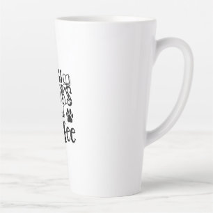 Tasse Latte Lire Art Chiens Livres Et Café