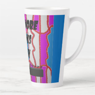 Tasse Latte Lire des livres message avec des motifs hippies de