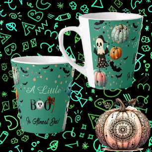 Tasse Latte Little BOO est dû Halloween Ghost Bat Citrouille a
