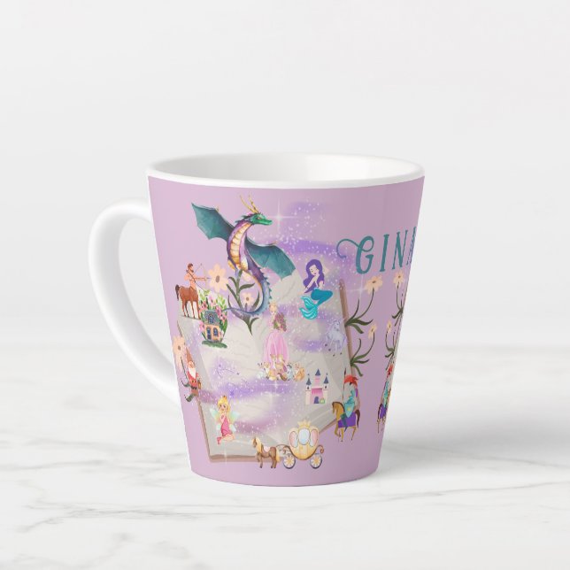 Tasse Latte Livre d'histoire personnalisée (Angle gauche)