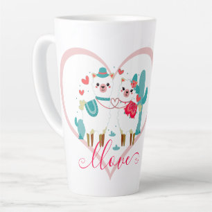 Tasse Latte Llama d'amour