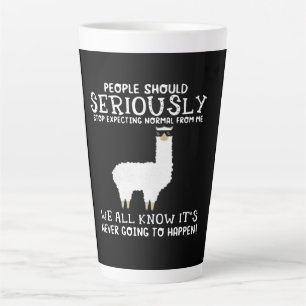 Tasse Latte Llama Gift Les gens devraient sérieusement