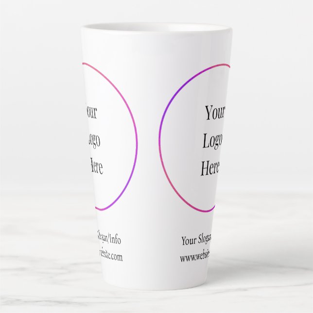 Tasse Latte Logo d'entreprise | Modèle d'entreprise moderne (Devant)