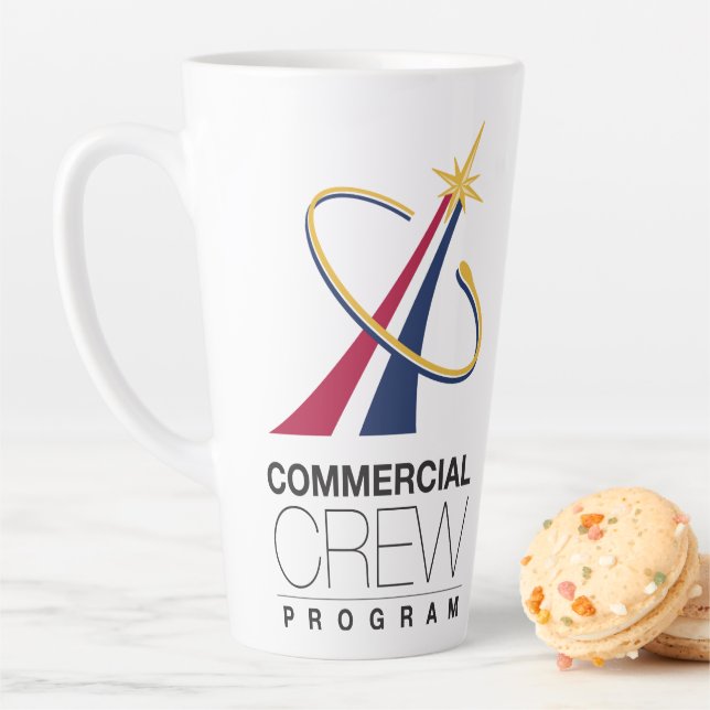 Tasse Latte Logo du programme d'équipage commercial de la NASA (En situation)
