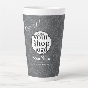 Tasse Latte Logo gris géométrique moderne Business