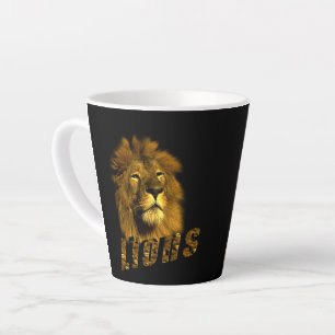 Tasse Latte Logo Lion Avec Lions,