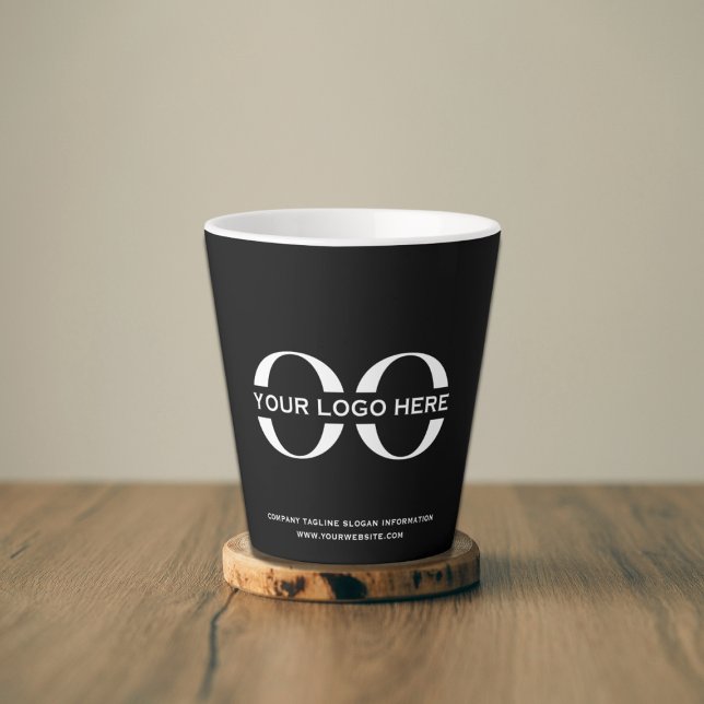 Tasse Latte Logo minimaliste de l'entreprise (Créateur téléchargé)