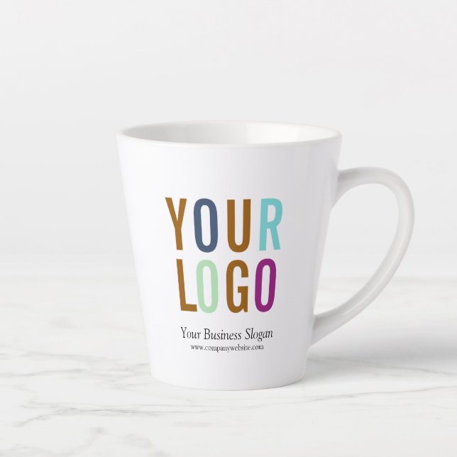 Tasse Latte Logo personnalisé de la grande boîte en latte (Droite)