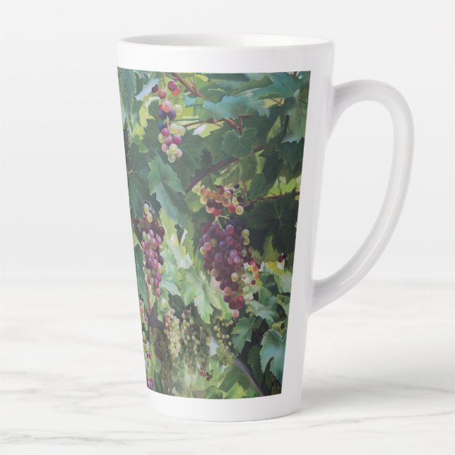 Tasse Latte Loire Valley Vineyard – French Grape Painting (Droite)