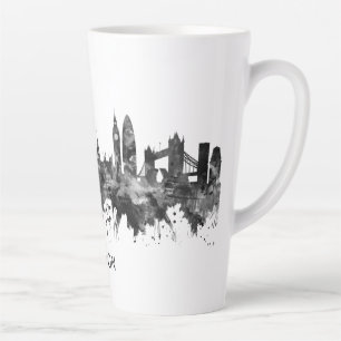 Tasse Latte London England Skyline BW