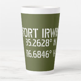 Tasse Latte Longitude de la latitude de Fort Irwin