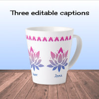 Lotus fleur texte personnalisé