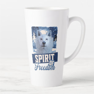 Tasse Latte Loup Arctique Esprit de Liberté Création Faunique