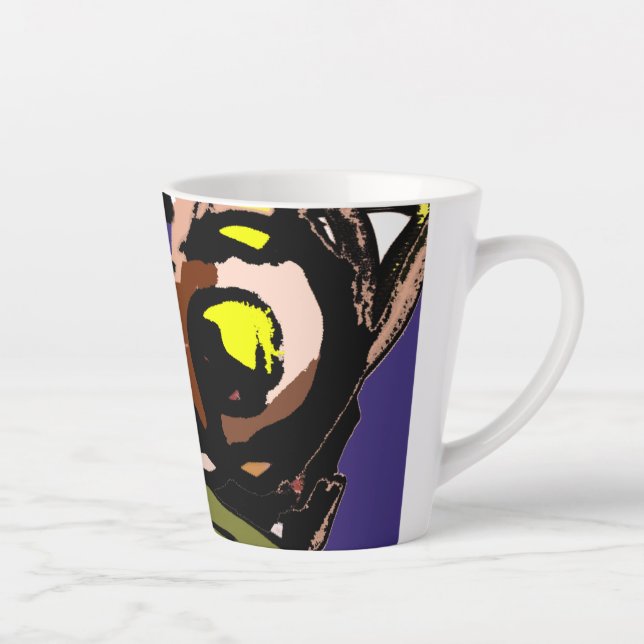 Tasse Latte Loup et lune (Droite)