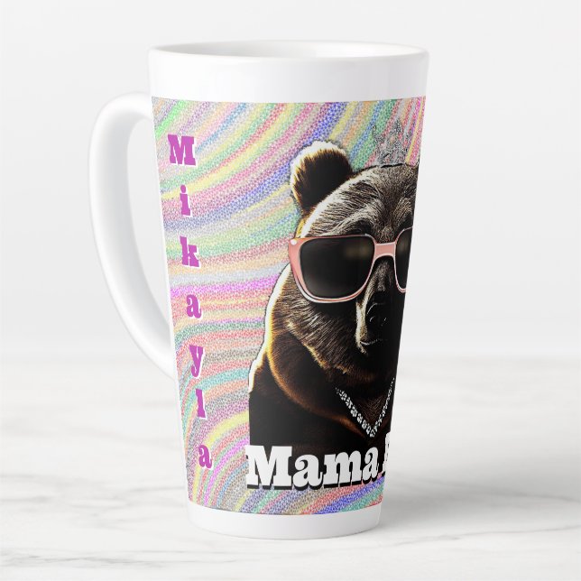 Tasse Latte L'ours de la reine Mama (Angle gauche)