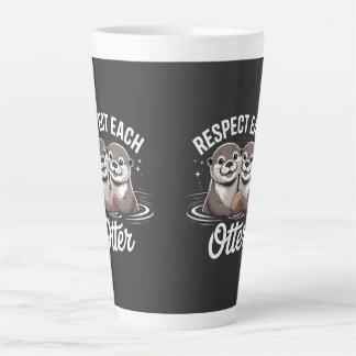 Tasse Latte Loutre Respectez Les Uns Les Autres Drôle
