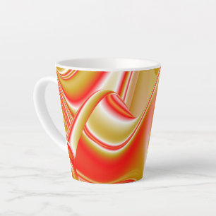 Tasse Latte Love and Gold Abstrait 3D Rainbowart
