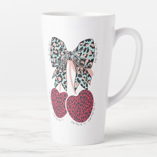 Tasse Latte Love cerise beaucoup de fruit drôle (Droite)