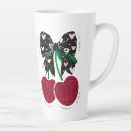 Tasse Latte Love cerise beaucoup de fruit drôle