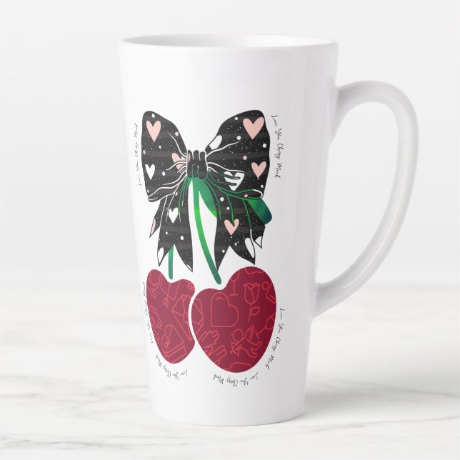 Tasse Latte Love cerise beaucoup de fruit drôle (Droite)