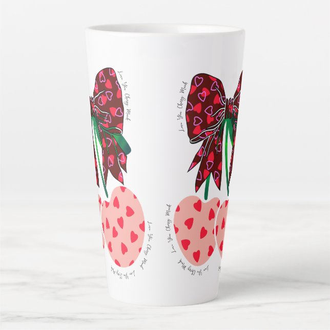 Tasse Latte Love cerise beaucoup de fruit drôle (Devant)