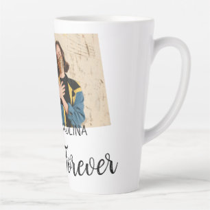 Tasse Latte Love Forever LGbtq couple fierté ajouter nom photo
