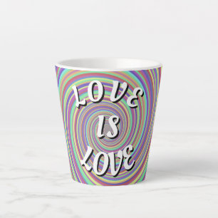 Tasse Latte Love Is Love Fierté 
