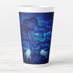Tasse Latte Love, Passion act - paire avec dauphin