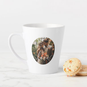 Tasse Latte 'Love' Photo couple personnalisée