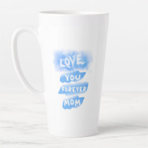Tasse Latte Love You Forever Maman Nuage Bleu Bonne fête des m