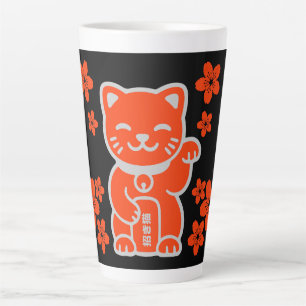 Tasse Latte Lucky Japonais Maneki-neko